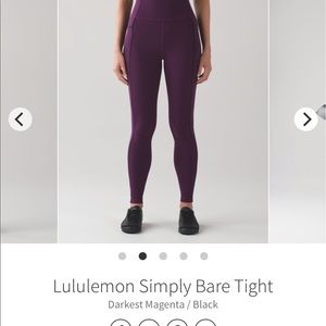Lululemon Simply Bare Tight